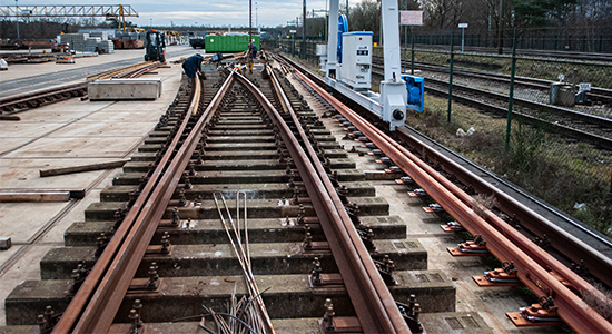 Rubber coating stops deterioration of the rail due to snow residue and road salt