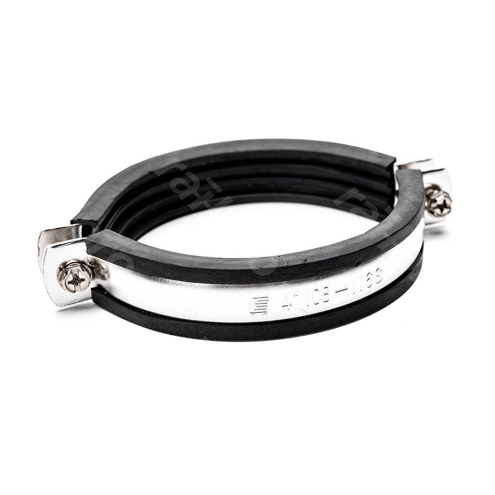 Pipe clamp, with thread bushing M10, 108-116mm