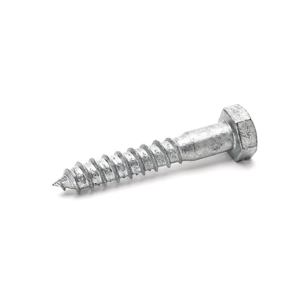 Wood thread bolt, hex., 4.6 galv., 12x70mm