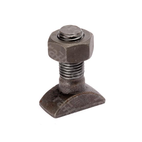 Clamp bolt, with commercial nut, M22x70mm