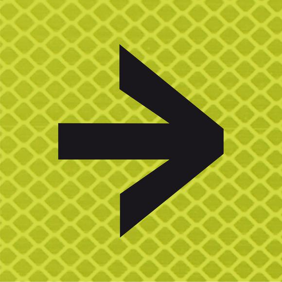 Small arrow sign, for work zone sign
