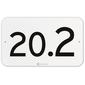 Hectometer sign, decimal, US20, flat