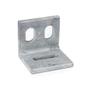 Angle piece with 3 slotted holes