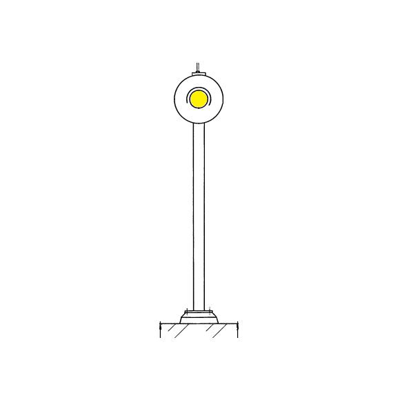 Warning light, yellow