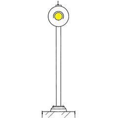 Warning light, yellow