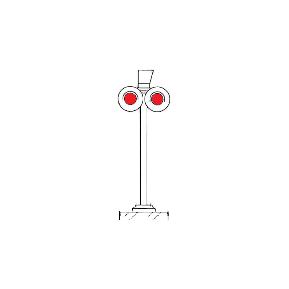 Warning light, 2x red, with EBA