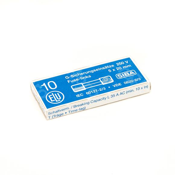 Glass fuse, slow, 5x20mm, 6.3A 250V