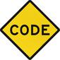 ATB code sign, 500mm, RS328b, US20, DOR