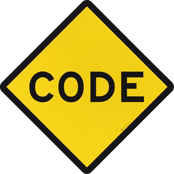 ATB code sign, 500mm, RS328b, US20, DOR