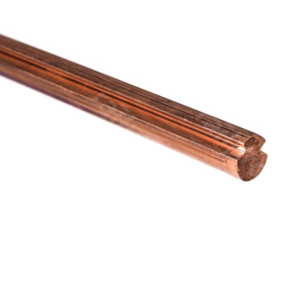 Contact wire, stretched, with clamp, 2750mm