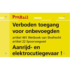 Sign, ProRail, RLN00225, 'Impact and ...'