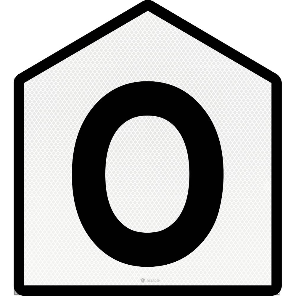 Instruction sign O, RS375, US20, DOR, wt/bk