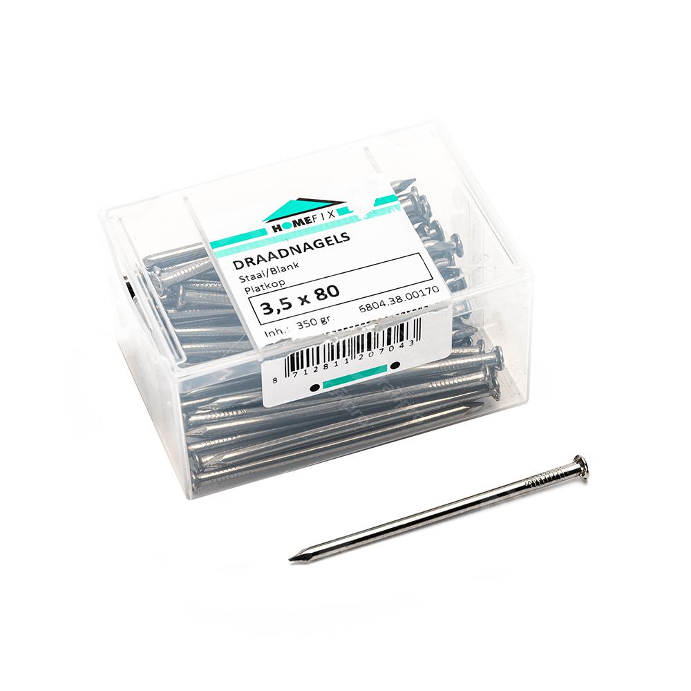 Nail, 3.5x80, flat head, galvanized