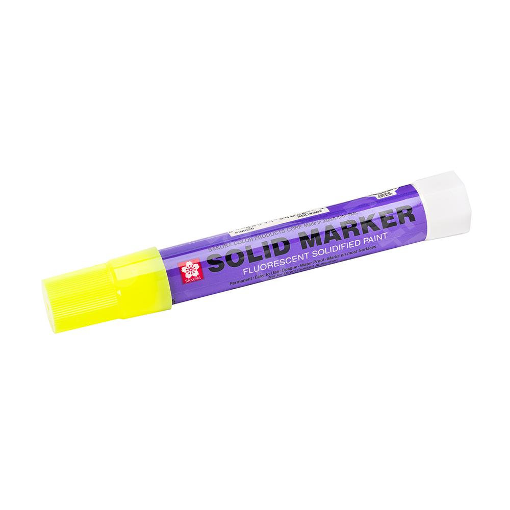 Solid marker, fluorescent lemon yellow
