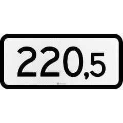 Kilometer sign, 4 digits, 600mm, US20, DOR