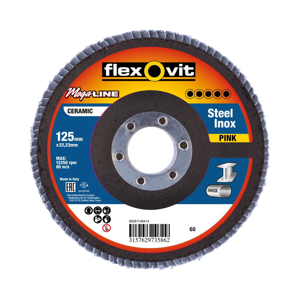 Flat flap disc 125x22.23 grit 60 MEGALINE