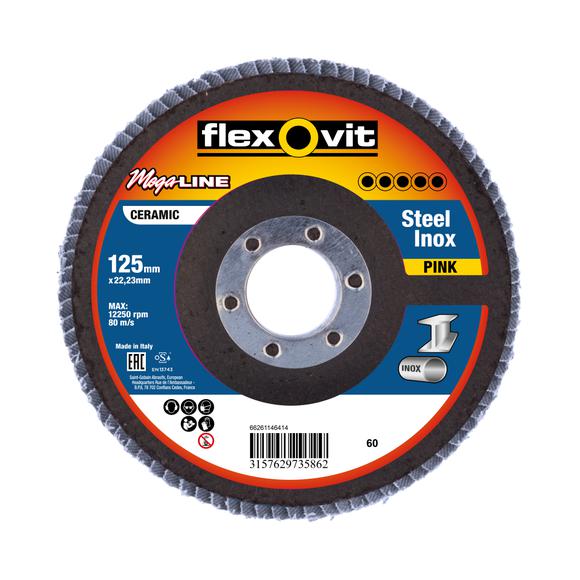 Flat flap disc 125x22.23 grit 60 MEGALINE (426871), Railpro | Service ...