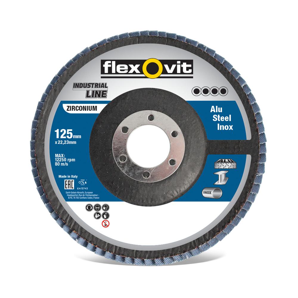 Flat flap disc 125x22.23 grit 60 IND.LINE