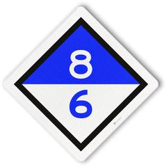 Train length sign 8-6,500, RS304c, US20, DOR