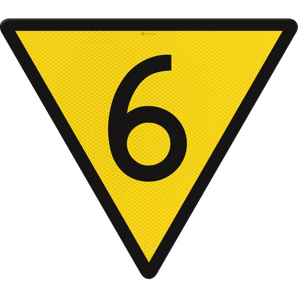 Speed reduction sign 6,700mm, RS313, US20, DOR