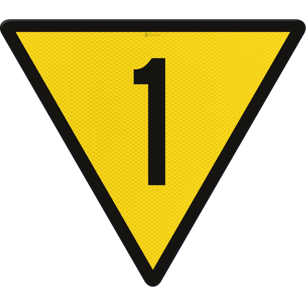 Speed reduction sign 1,500mm, RS313, US20, DOR