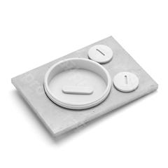 Cable gland plate, 114x70x6mm, 3 holes, 20-50mm