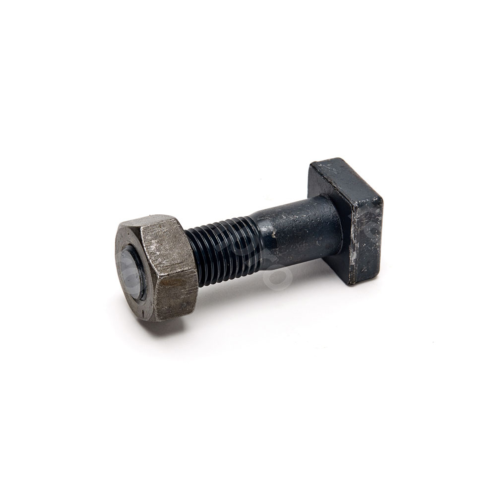 Bolt, square, with nut, 8.8, M22x80mm