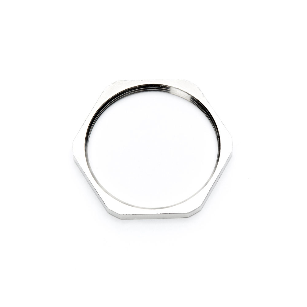 Connection nut, nickel-plated brass, PG36