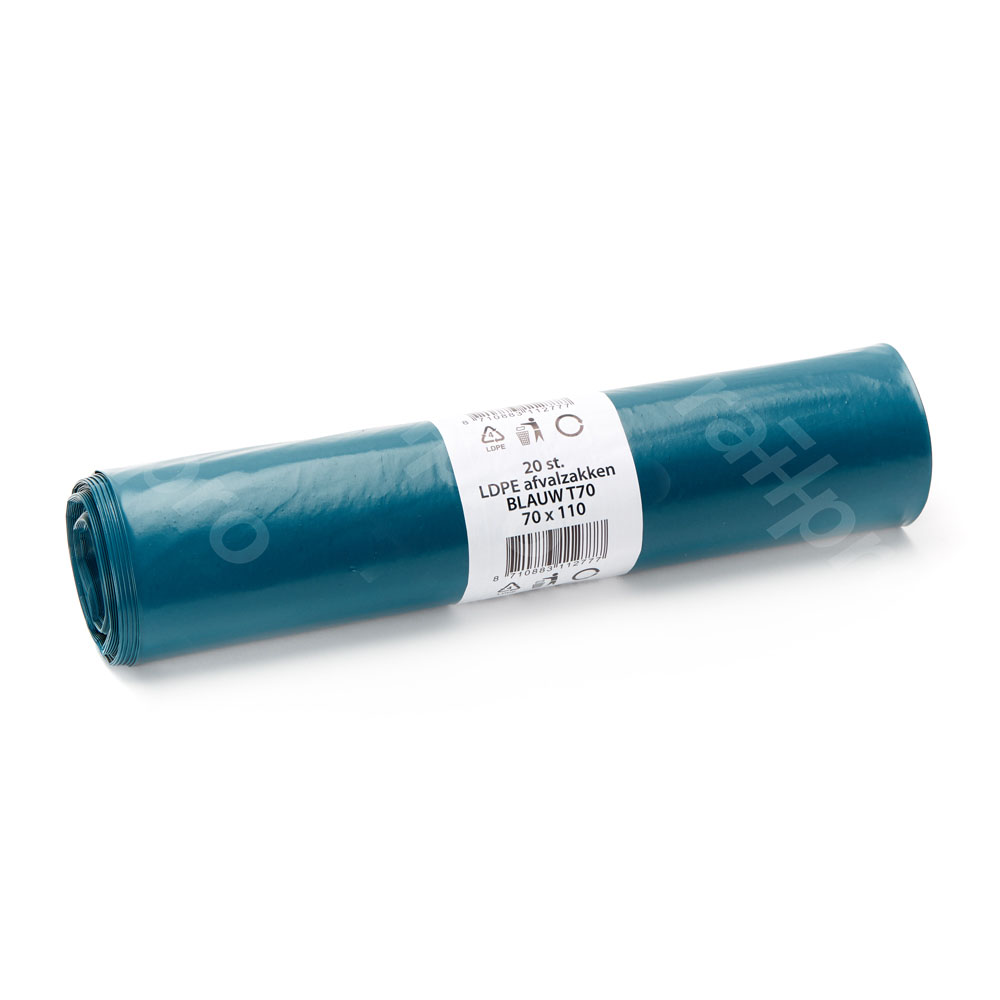 Garbage bag, bl, 700x1100mm, roll 20 pcs