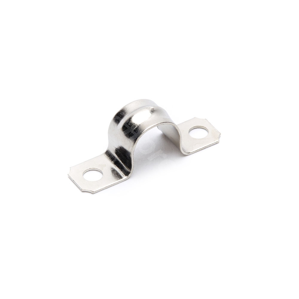 Cable clip, nickel, 15mm