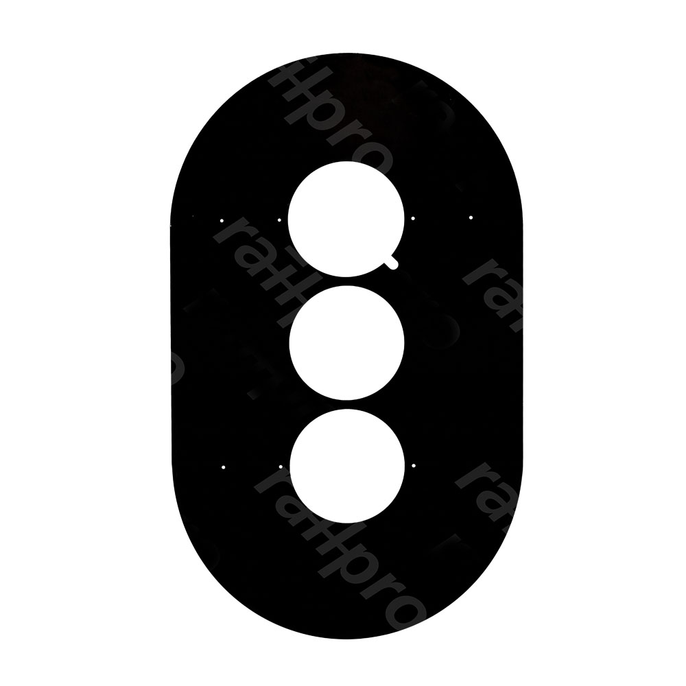Background plate, round, 3-axle, main signal
