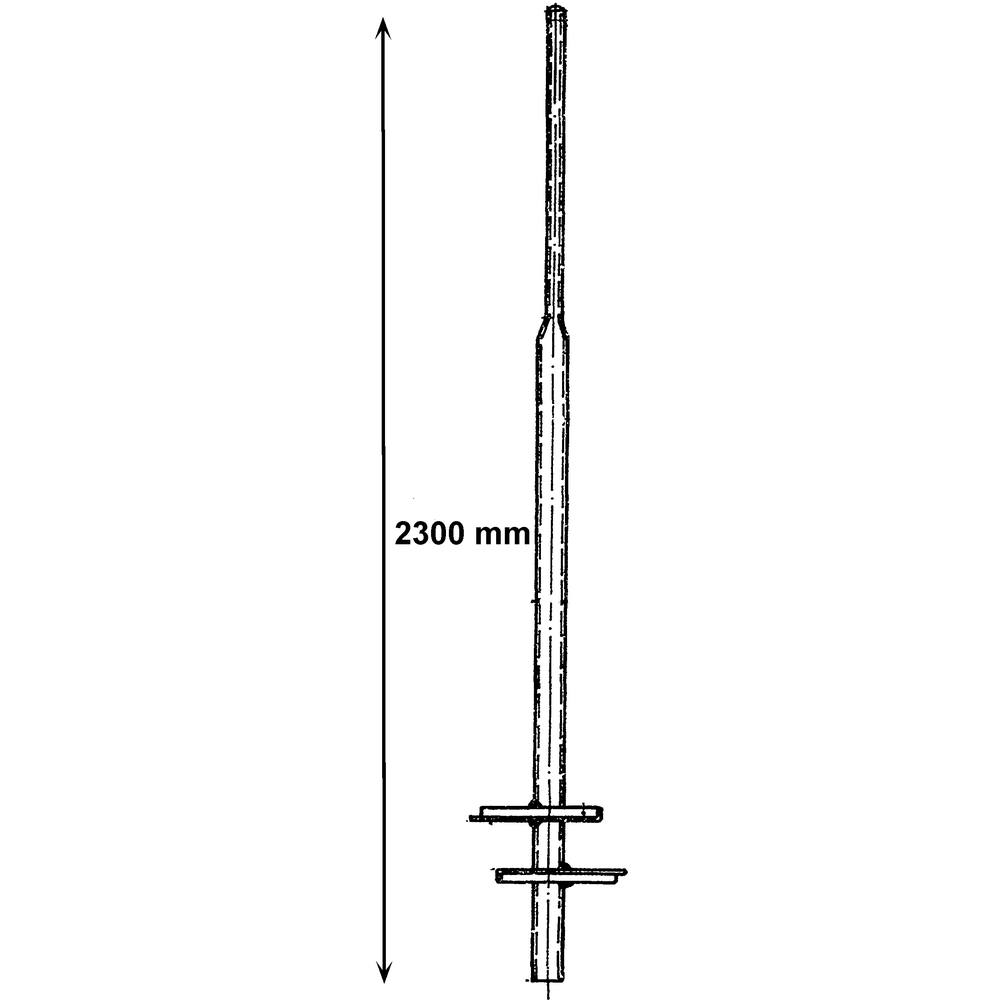 Pole, for signal sign, 76/48x2300mm