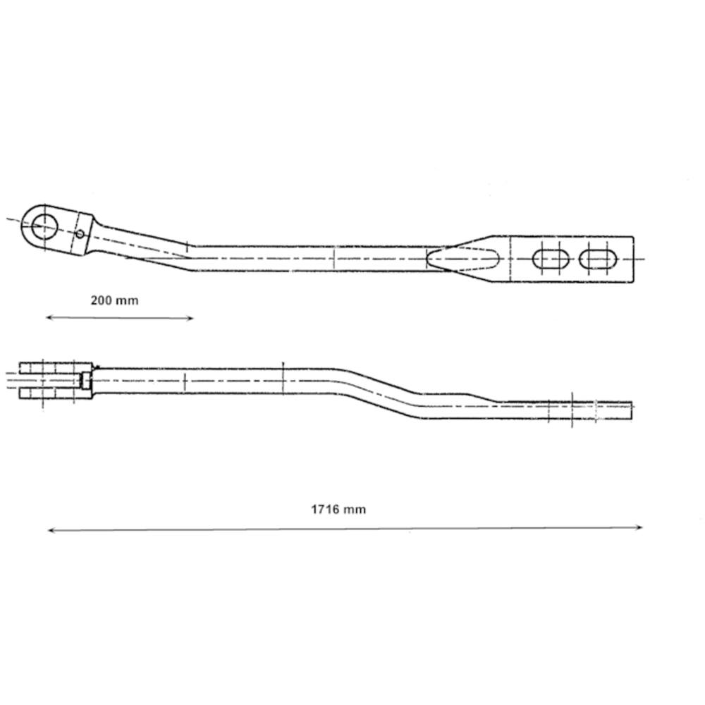 Drive rod, No. 2600, 1716mm