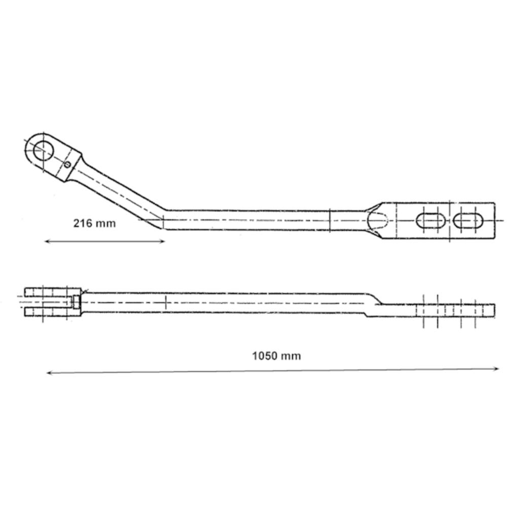 Drive rod, No. 2710, 1050mm