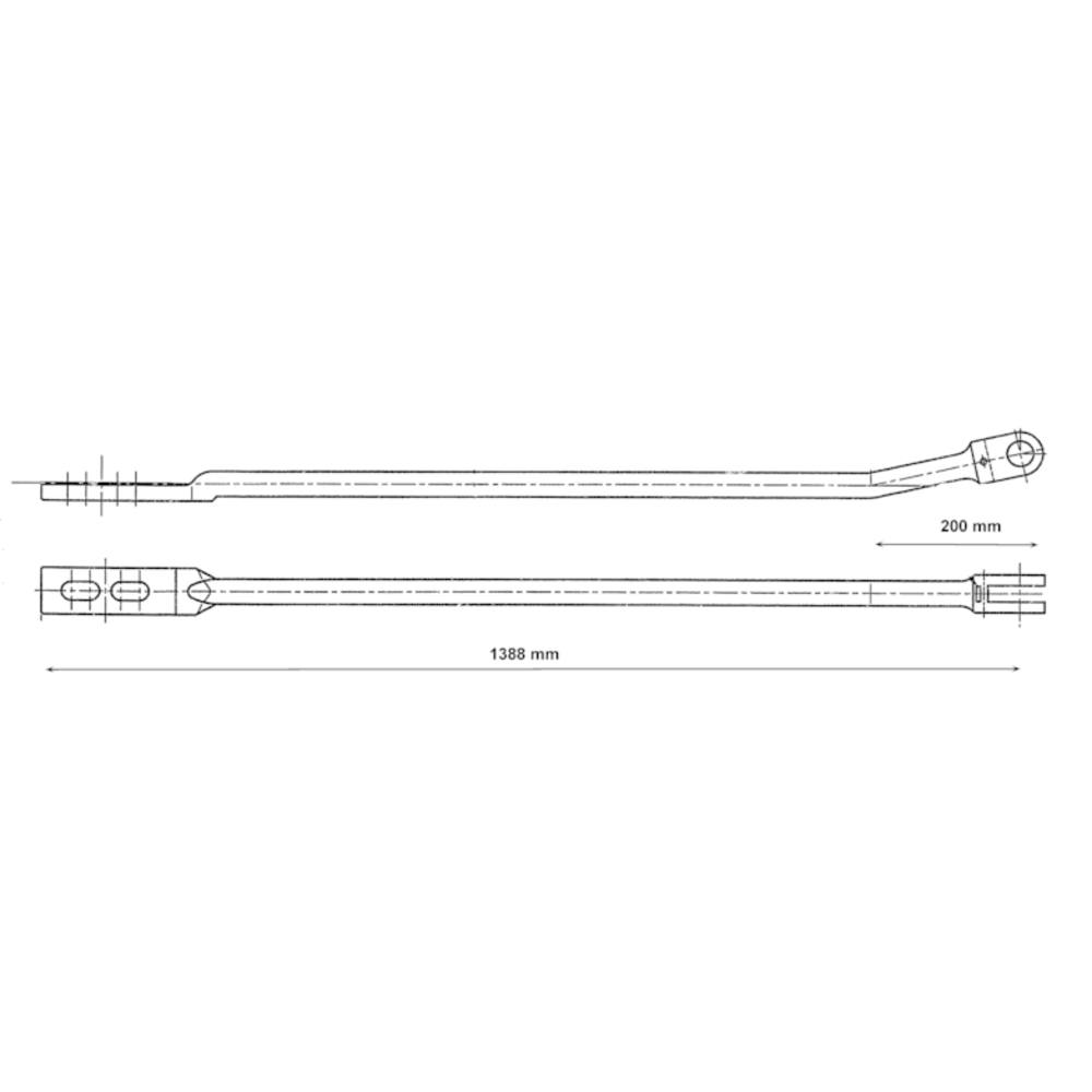 Drive rod, No. 2861, 1388mm