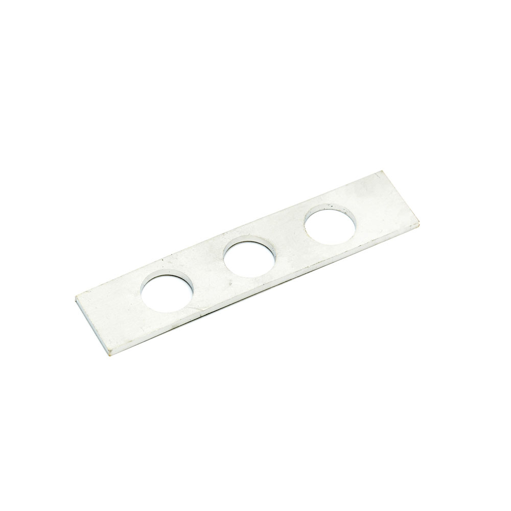Cable feedthrough strip, 114x25mm, 3 holes