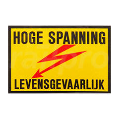 Sticker, high voltage