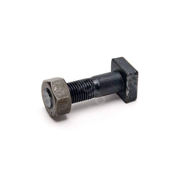 Bolt, square, with nut, 8.8, M22x80mm