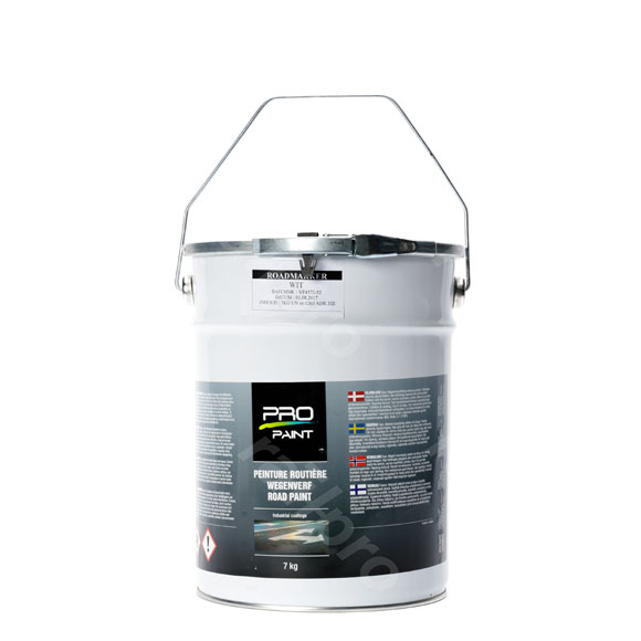 Road paint, white, can 7kg