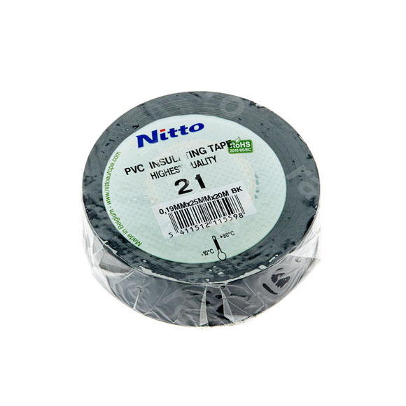Insulation tape, bk, 25mmx20m