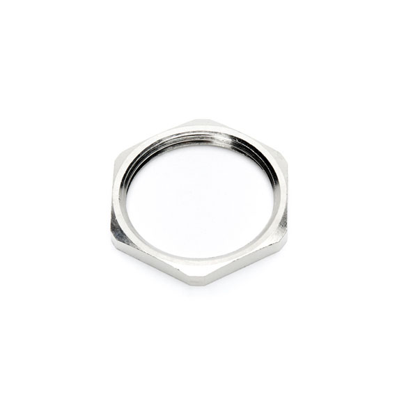 Connection nut, nickel-plated brass, PG21