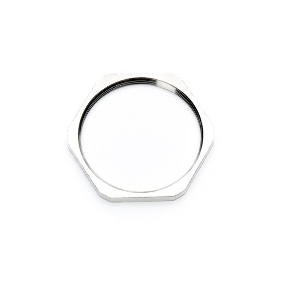 Connection nut, nickel-plated brass, PG36