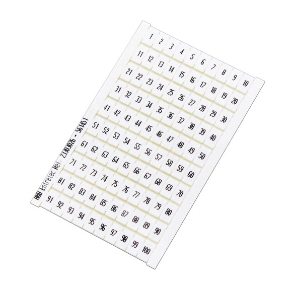 Coding card, RC610, blank, 1-100