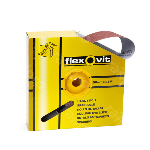 Sanding cloth, K50BR50, coarse, 50mm, roll 25m