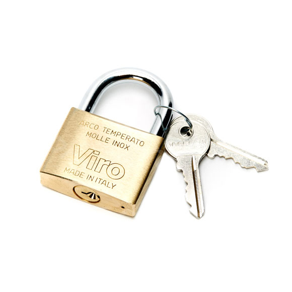 Padlock, Viro, brass, 50mm