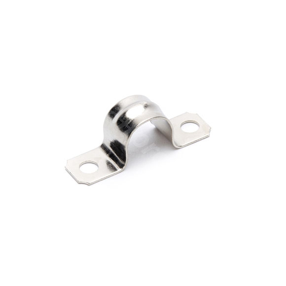 Cable clip, nickel, 15mm
