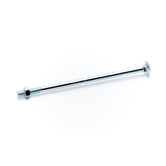 Carriage bolt, with nut, gv 4.6, M8x170, DIN603/5