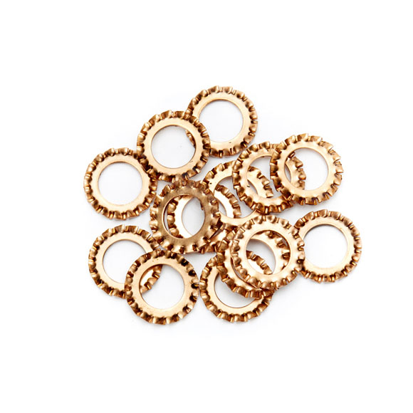 Toothed spring washer, bronze, M10, DIN6798A