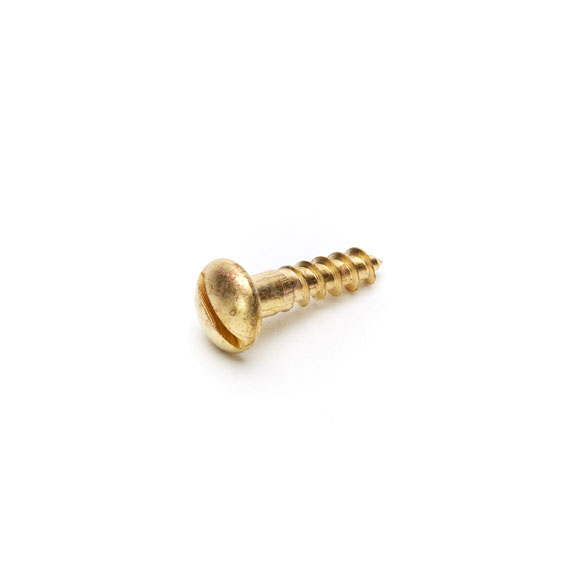 Wood screw, round head, brass, 5x20mm, DIN96