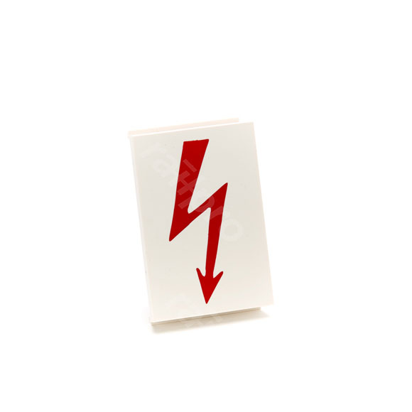 Plate, symb. high voltage, deployable